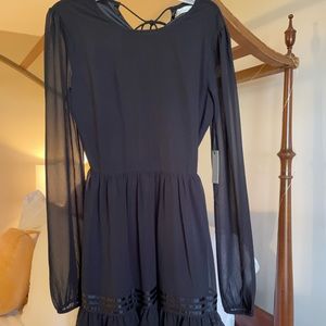 Lovers + Friends Black long Sleeve Dress NWT